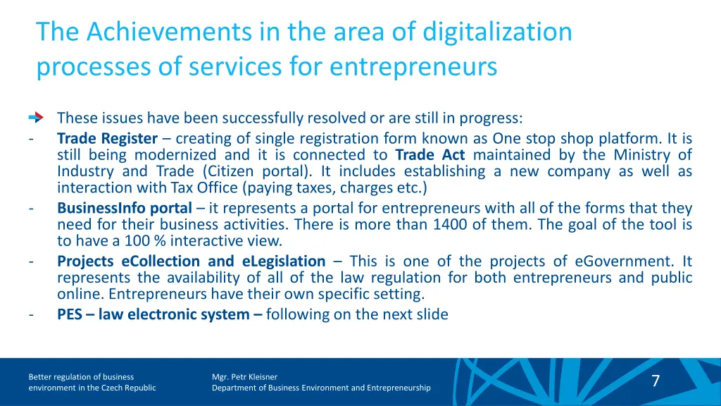 the achievements in the area of digitalization