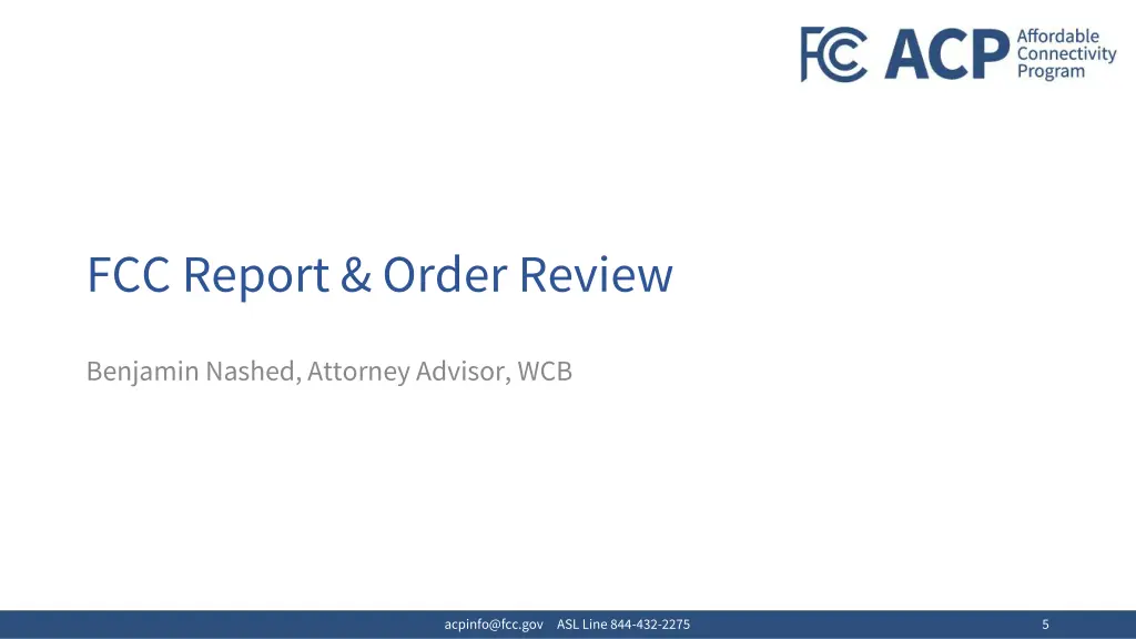 fcc report order review