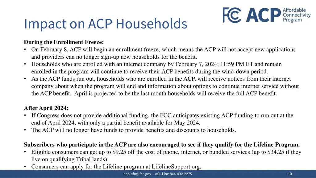 impact on acp households 1