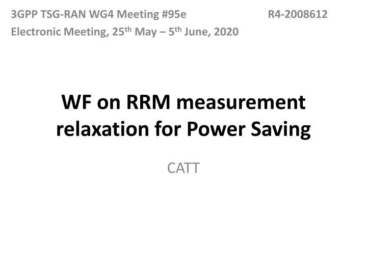 3gpp tsg ran wg4 meeting 95e electronic meeting