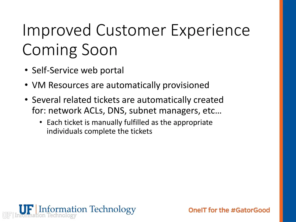 improved customer experience coming soon self