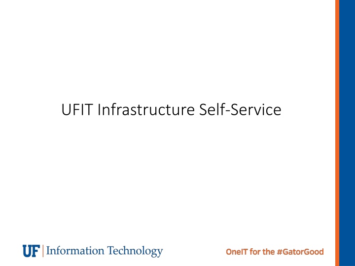 ufit infrastructure self service