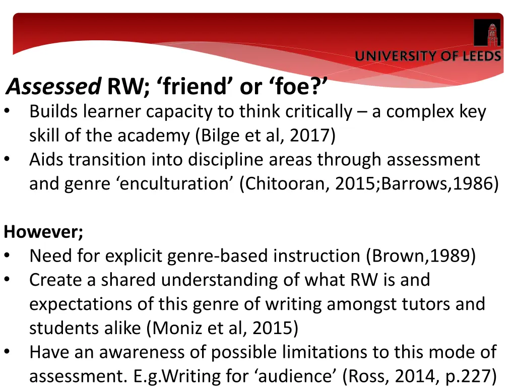 assessed rw friend or foe builds learner capacity