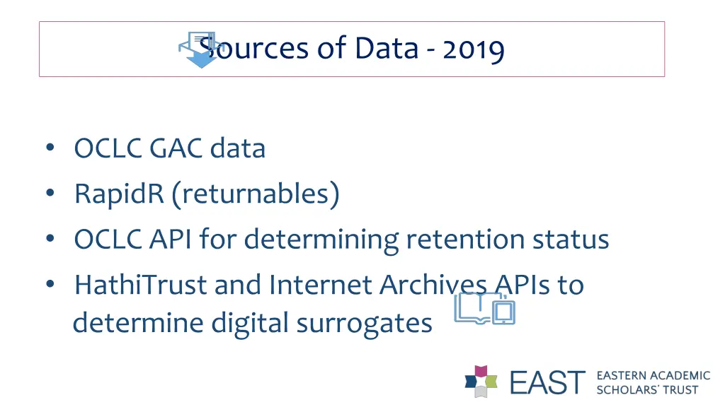 sources of data 2019