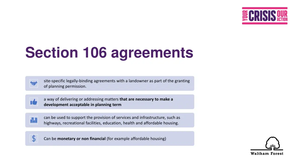 section 106 agreements