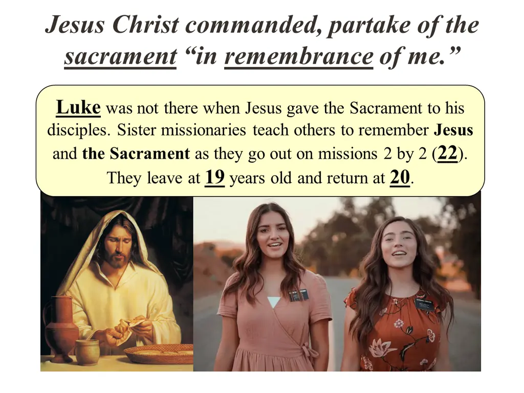jesus christ commanded partake of the sacrament