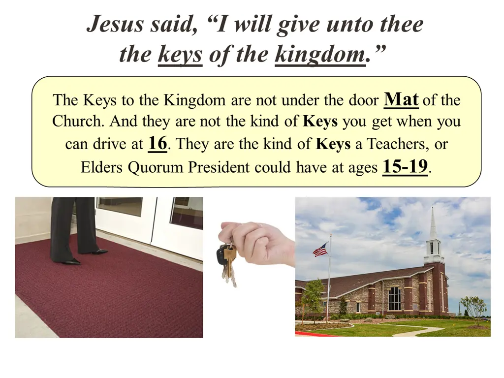 jesus said i will give unto thee the keys
