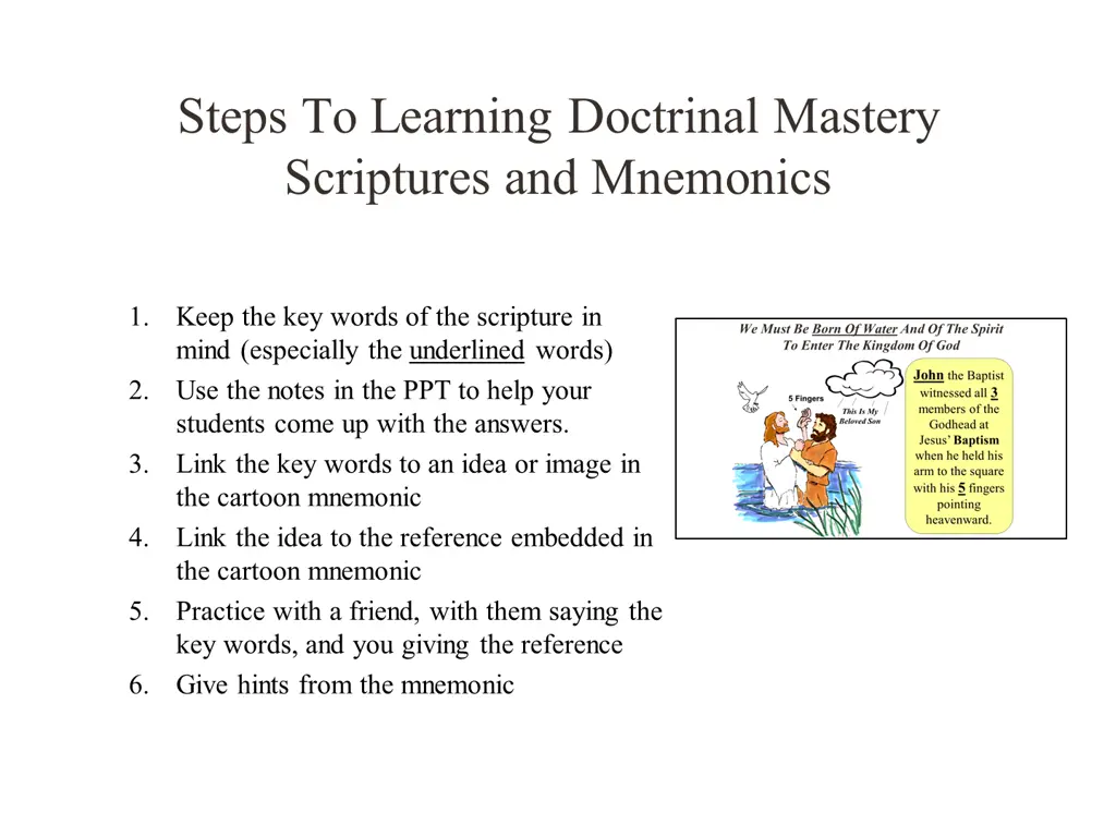 steps to learning doctrinal mastery scriptures