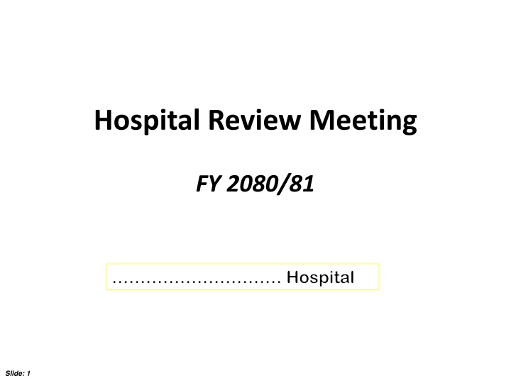 hospital review meeting