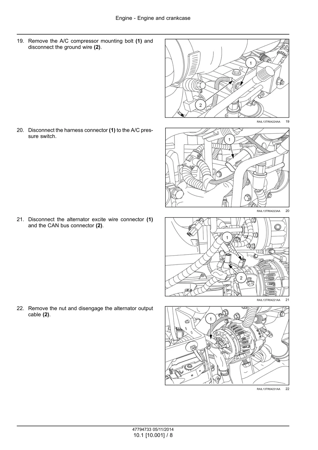 engine engine and crankcase 5