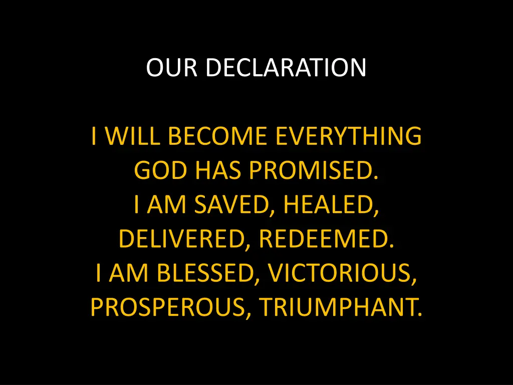 our declaration 1