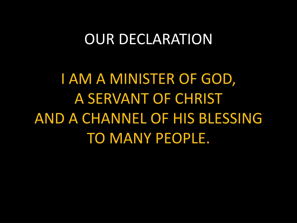 our declaration 2