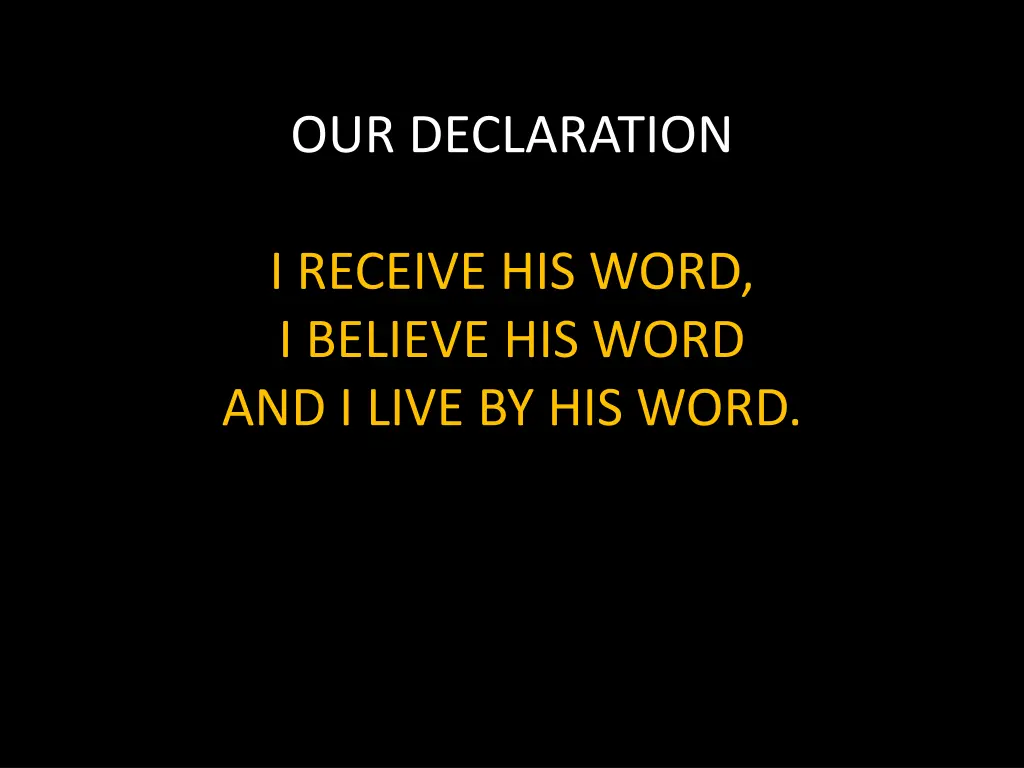 our declaration 3