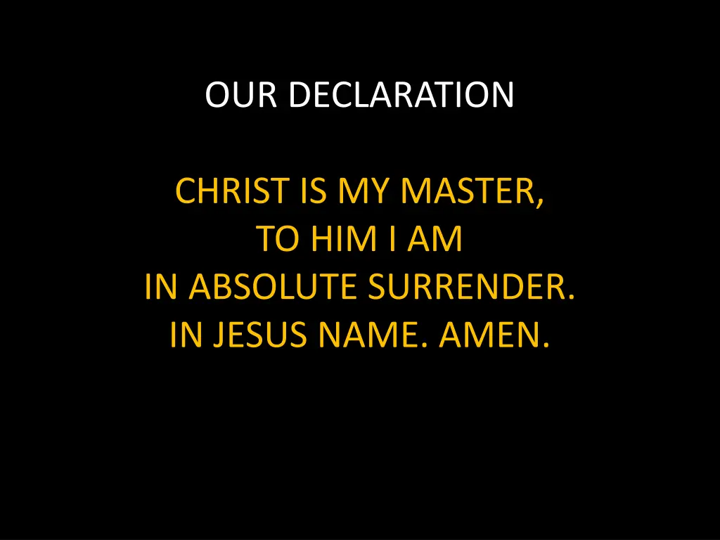 our declaration 4