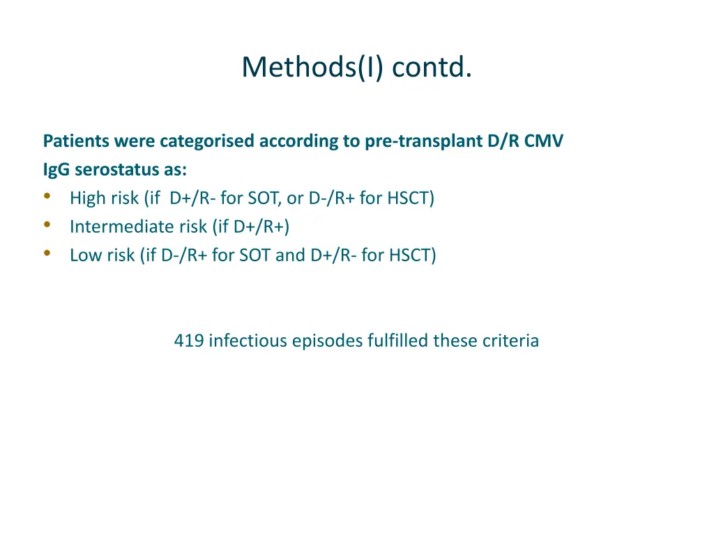 methods i contd