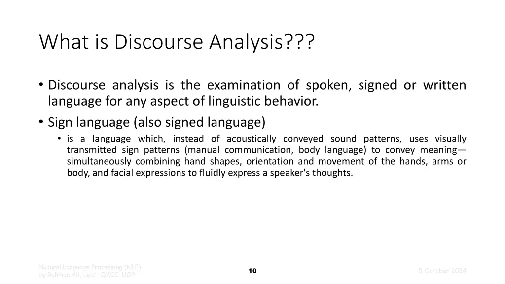 what is discourse analysis