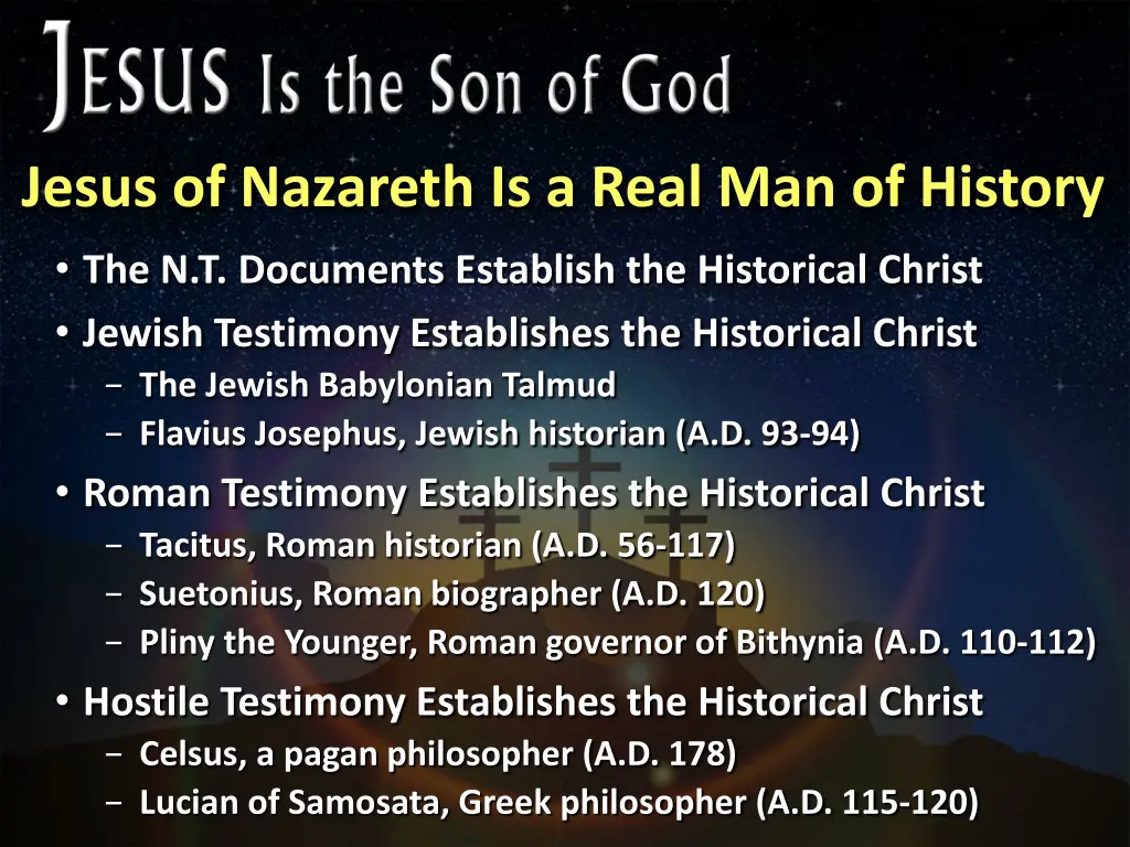 jesus of nazareth is a real man of history