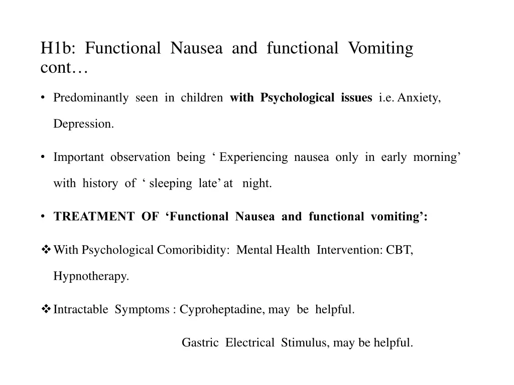 h1b functional nausea and functional vomiting cont 2