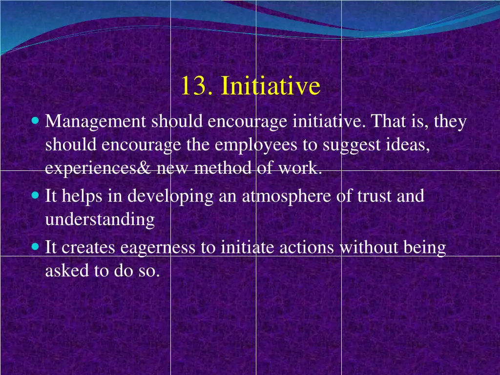 13 initiative