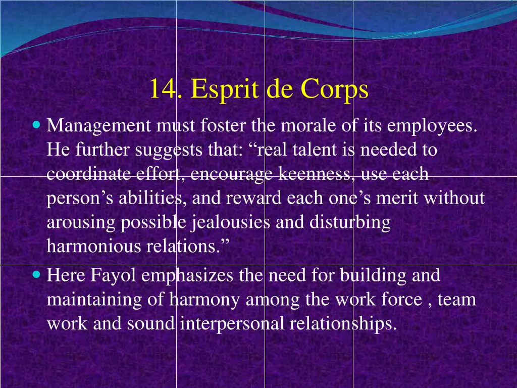 14 esprit de corps