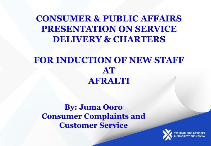 consumer public affairs presentation on service