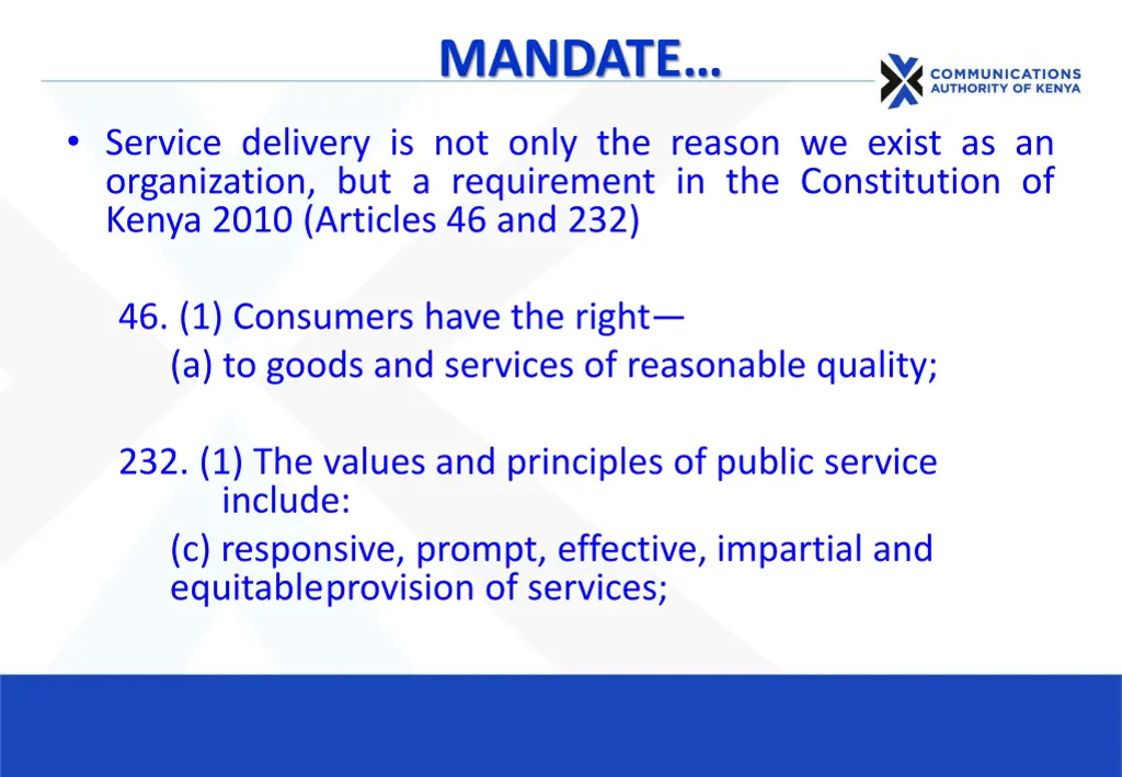 mandate 1