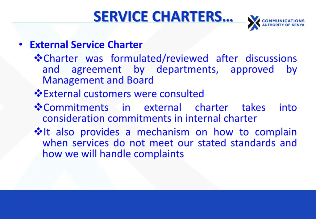 service charters 1