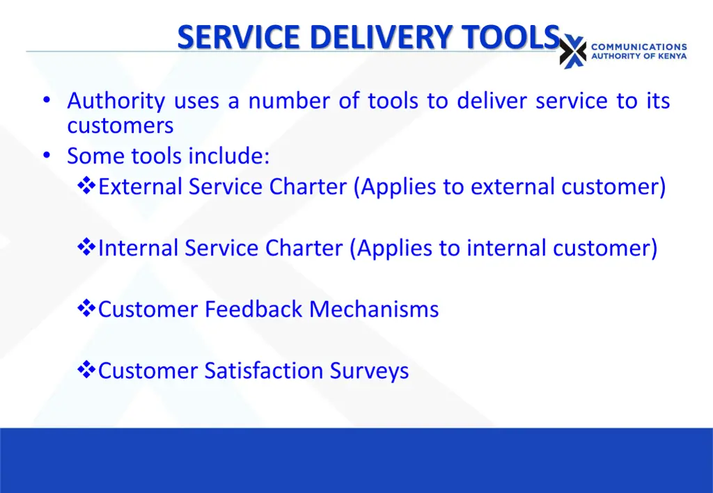 service delivery tools