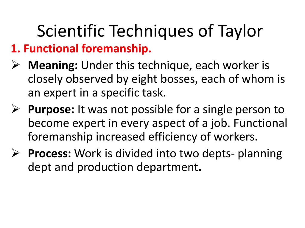 scientific techniques of taylor 1 functional