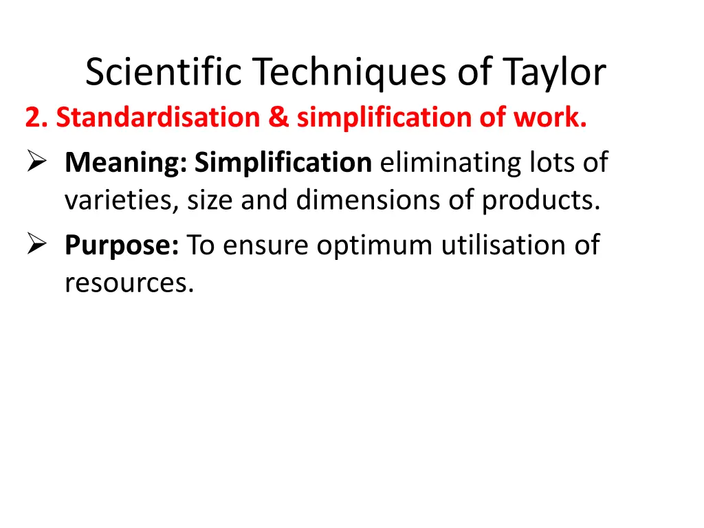 scientific techniques of taylor 2 standardisation 1