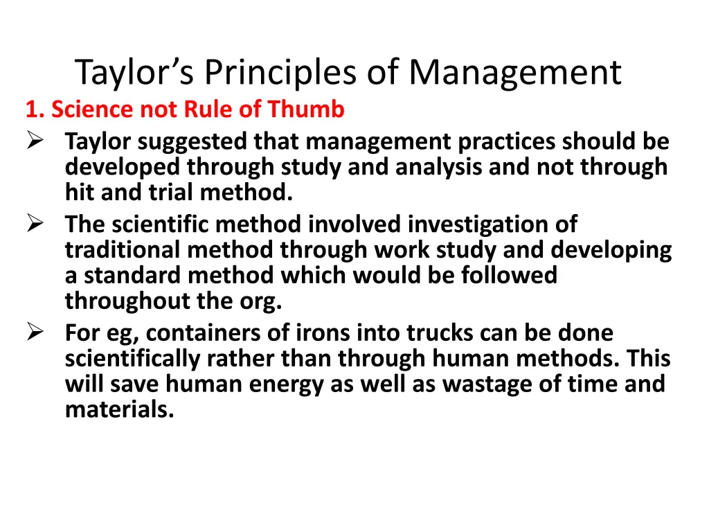 taylor s principles of management 1 science