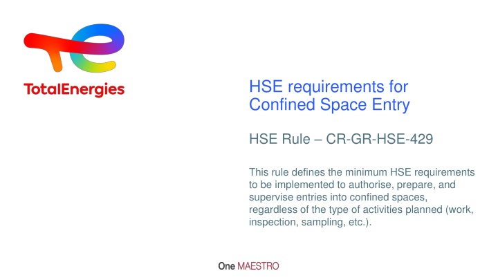 hse requirements for confined space entry