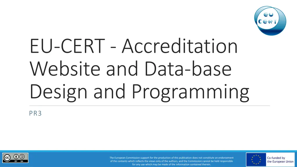 eu cert accreditation website and data base