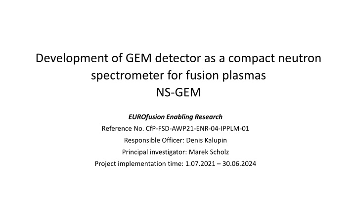 development of gem detector as a compact neutron