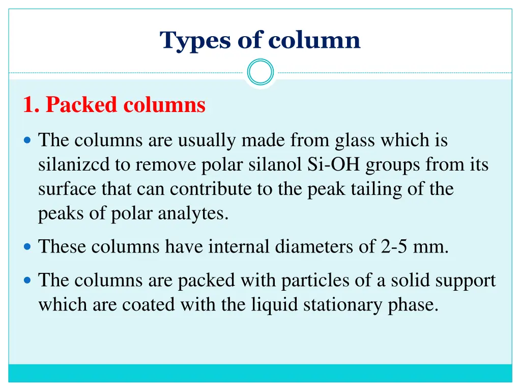 types of column