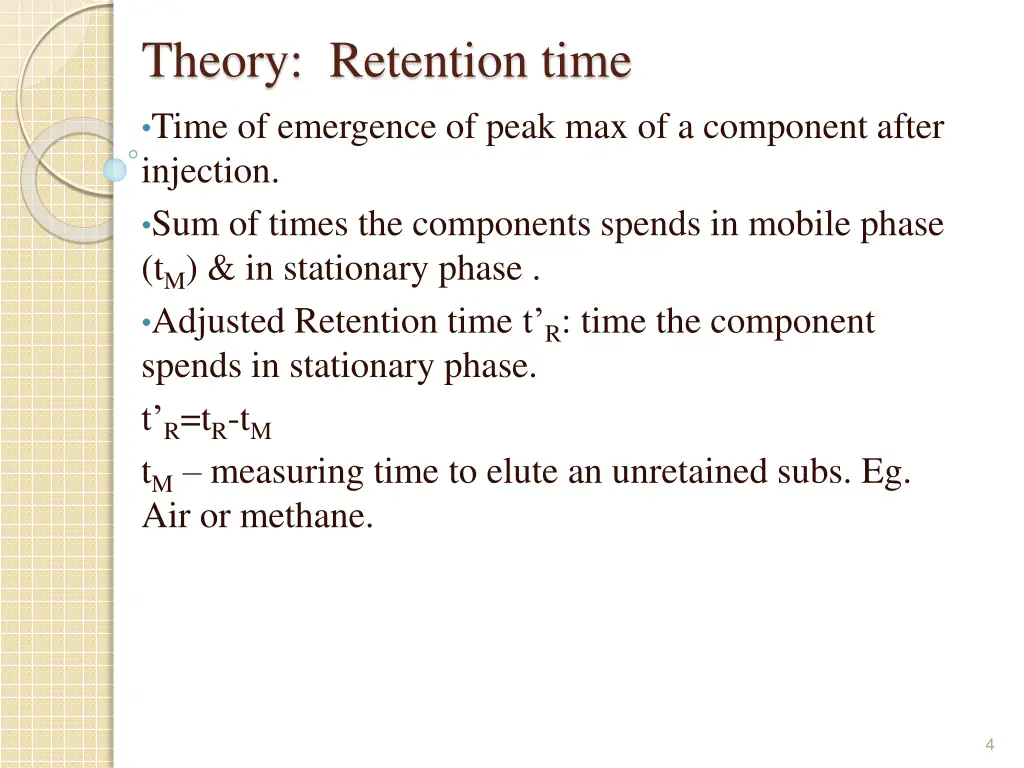 theory retention time