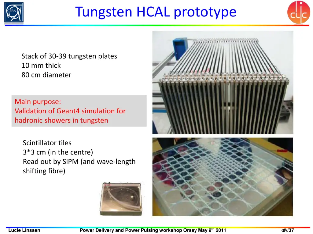 tungsten hcal prototype 1