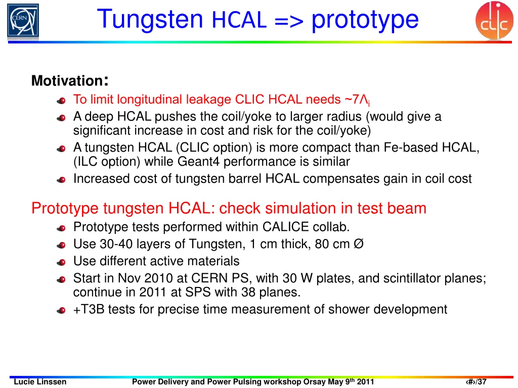 tungsten hcal prototype