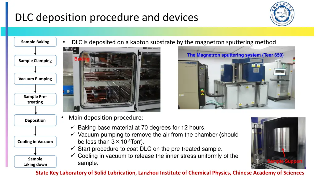 dlc deposition procedure and devices