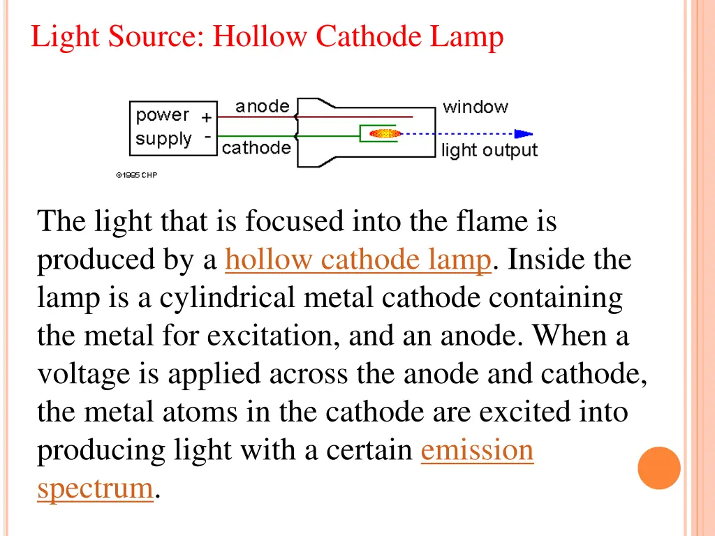 light source hollow cathode lamp