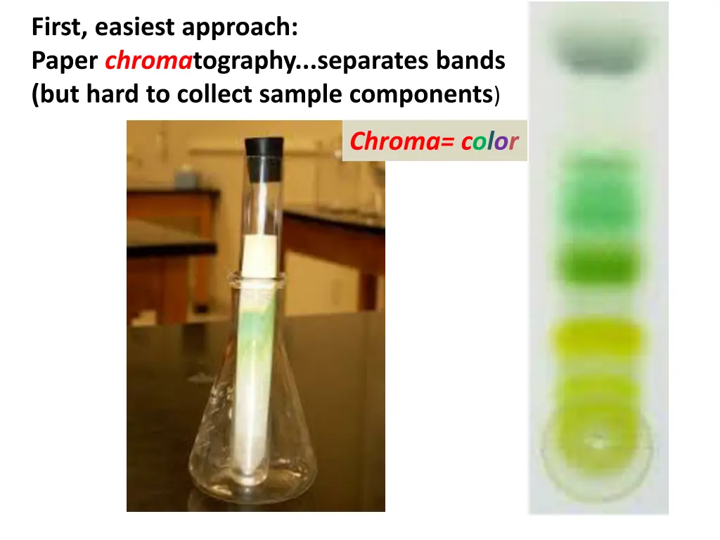 first easiest approach paper chroma tography