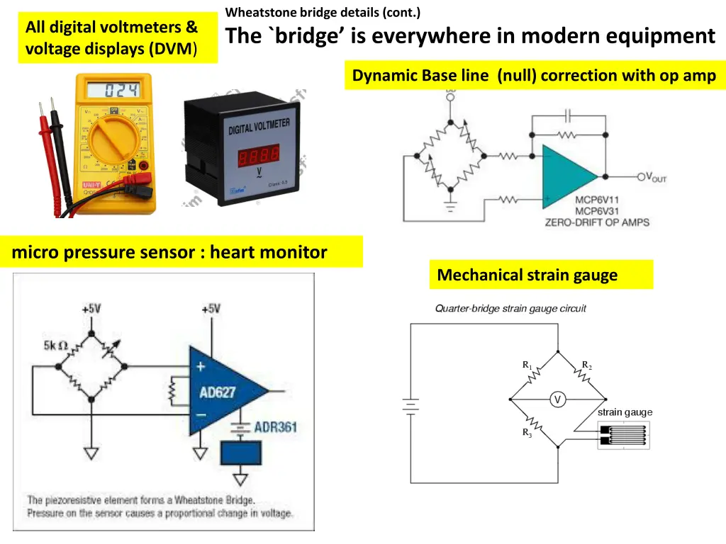 wheatstone bridge details cont the bridge