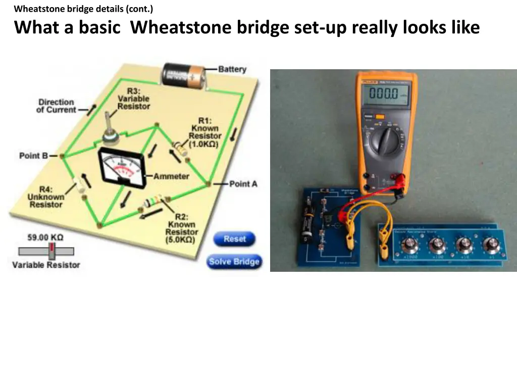 wheatstone bridge details cont what a basic