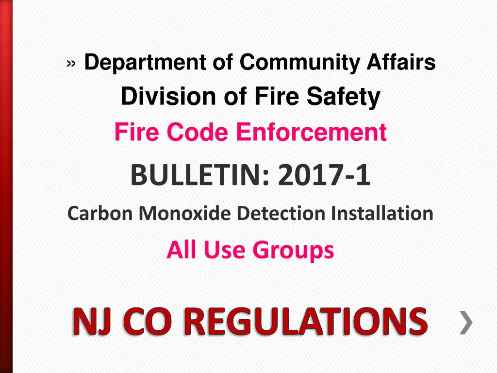 department of community affairs division of fire