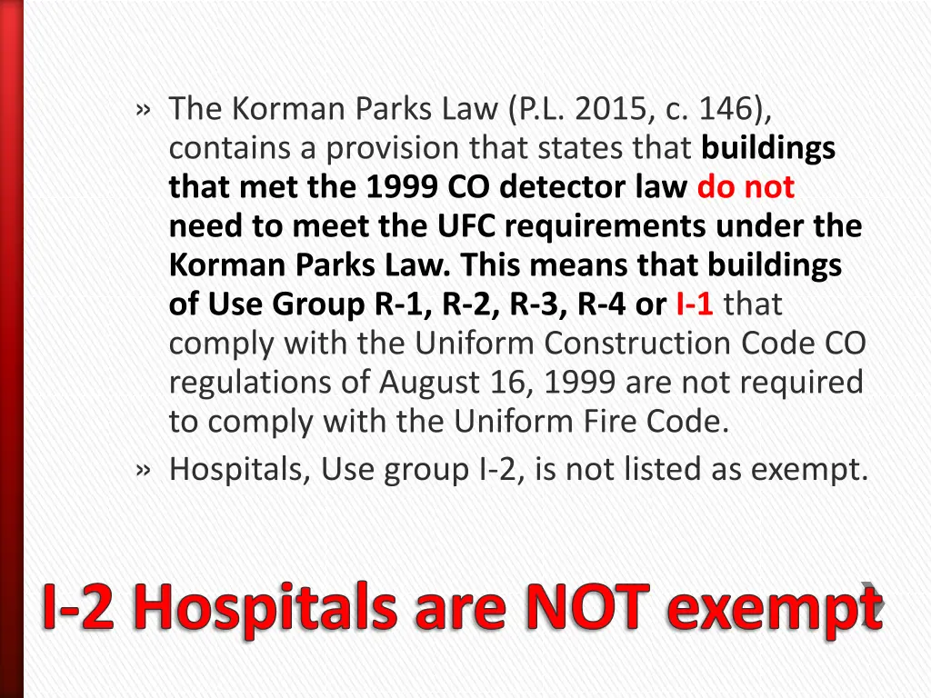 the korman parks law p l 2015 c 146 contains