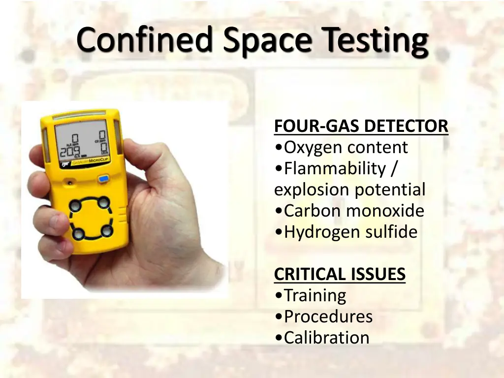 confined space testing