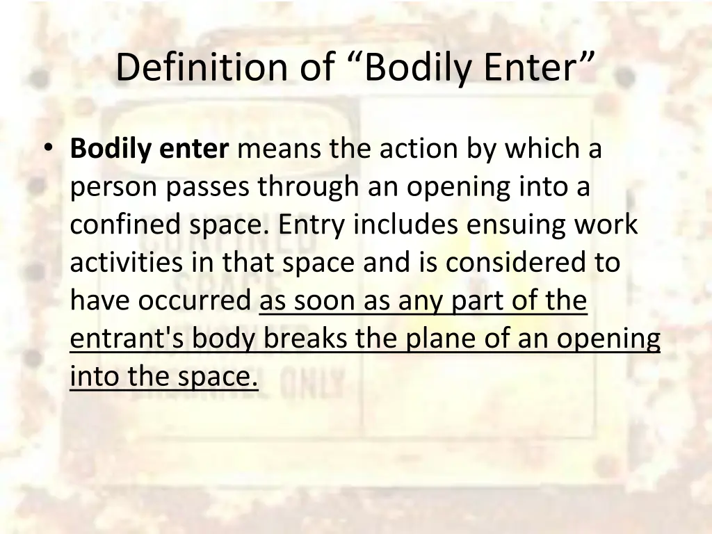 definition of bodily enter