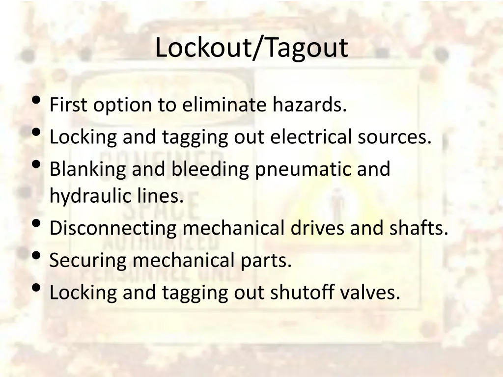 lockout tagout