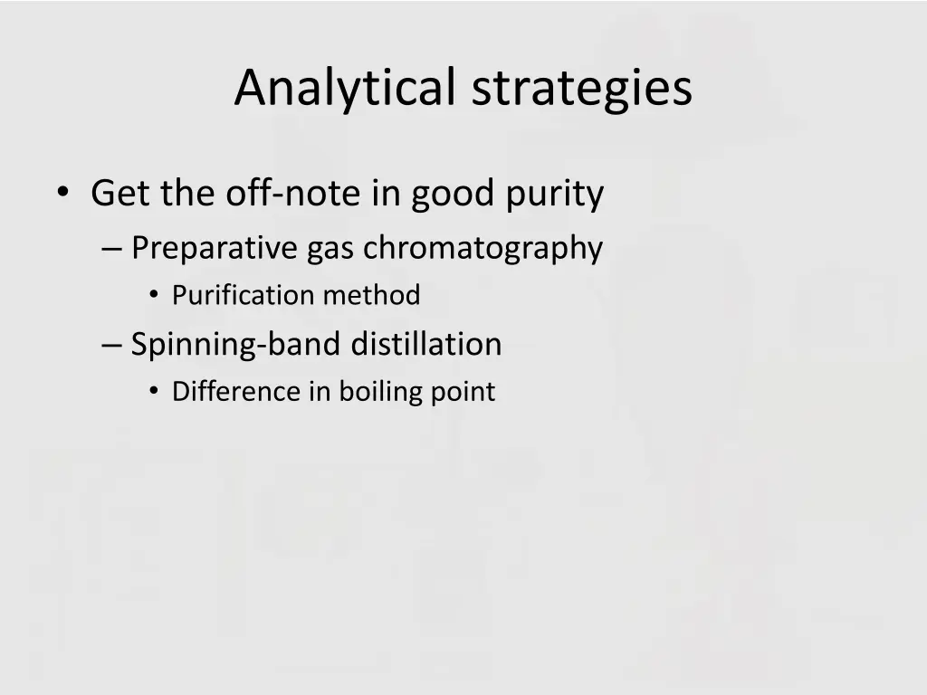 analytical strategies