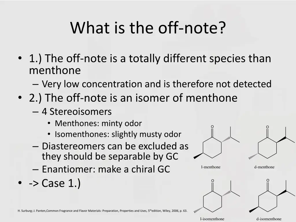 what is the off note